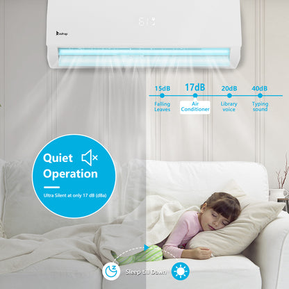 ZOKOP 18000BTU Wifi Enabled Smart Split Type Inverter Air Conditioners with Heating Function