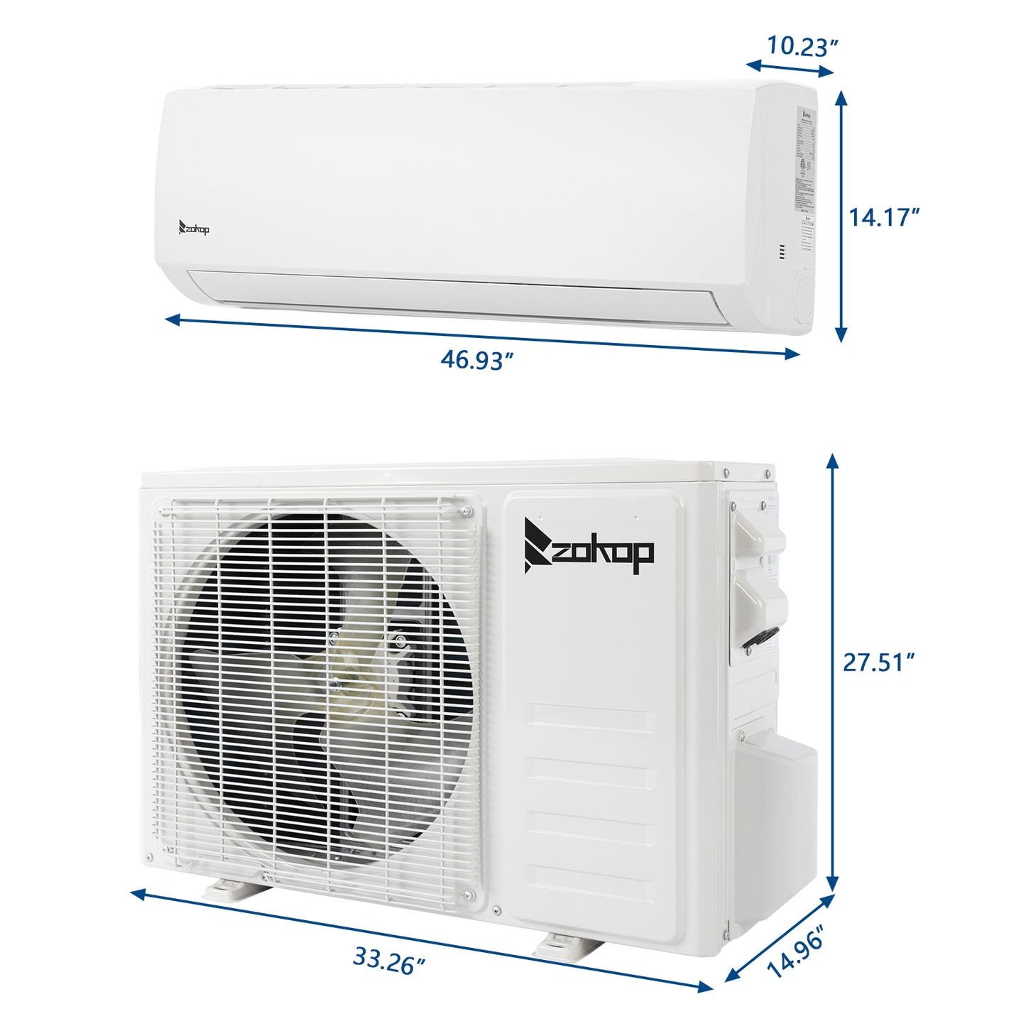 ZOKOP 24000 BTU Wifi Enabled Split Air Conditioner with Inverter Technology