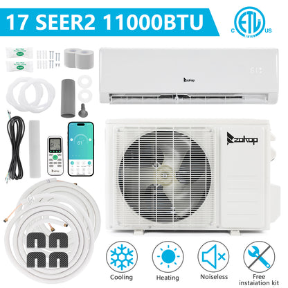 ZOKOP 11000BTU Wifi Enabled Mini Split Air Conditioner & Heater