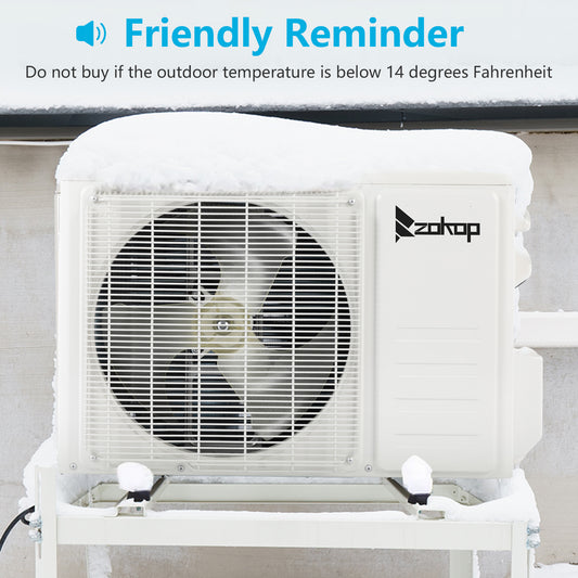 ZOKOP 11000BTU Wifi Enabled Mini Split Air Conditioner & Heater