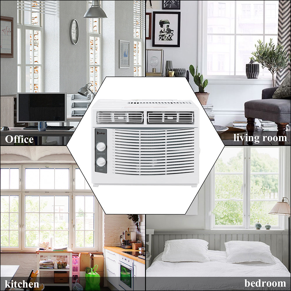 ZOKOP Window Air Conditioner 5000 BTU, 7 temperature,2 cooling and fan settings