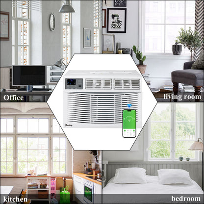 ZOKOP WiFi Wnabled 10000BTU 110V 1050W Mechanical Window Air Conditioner,White