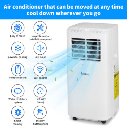 ZOKOP Smart WiFi Enabled 6000BTU (9000BTU ASHRAE) Portable Air Conditioner