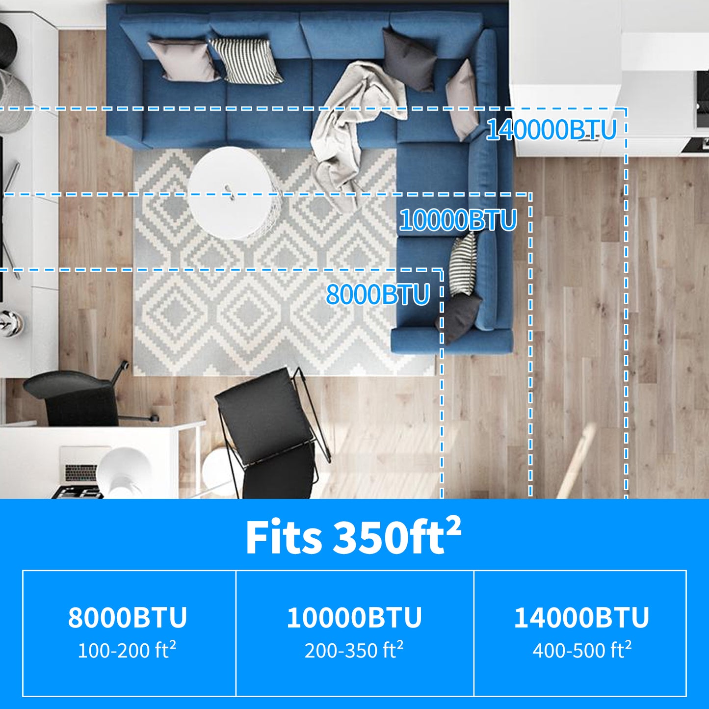 ZOKOP WiFi Enabled 7100BTU (10000 BTU ASHRAE) Portable Air Conditioner